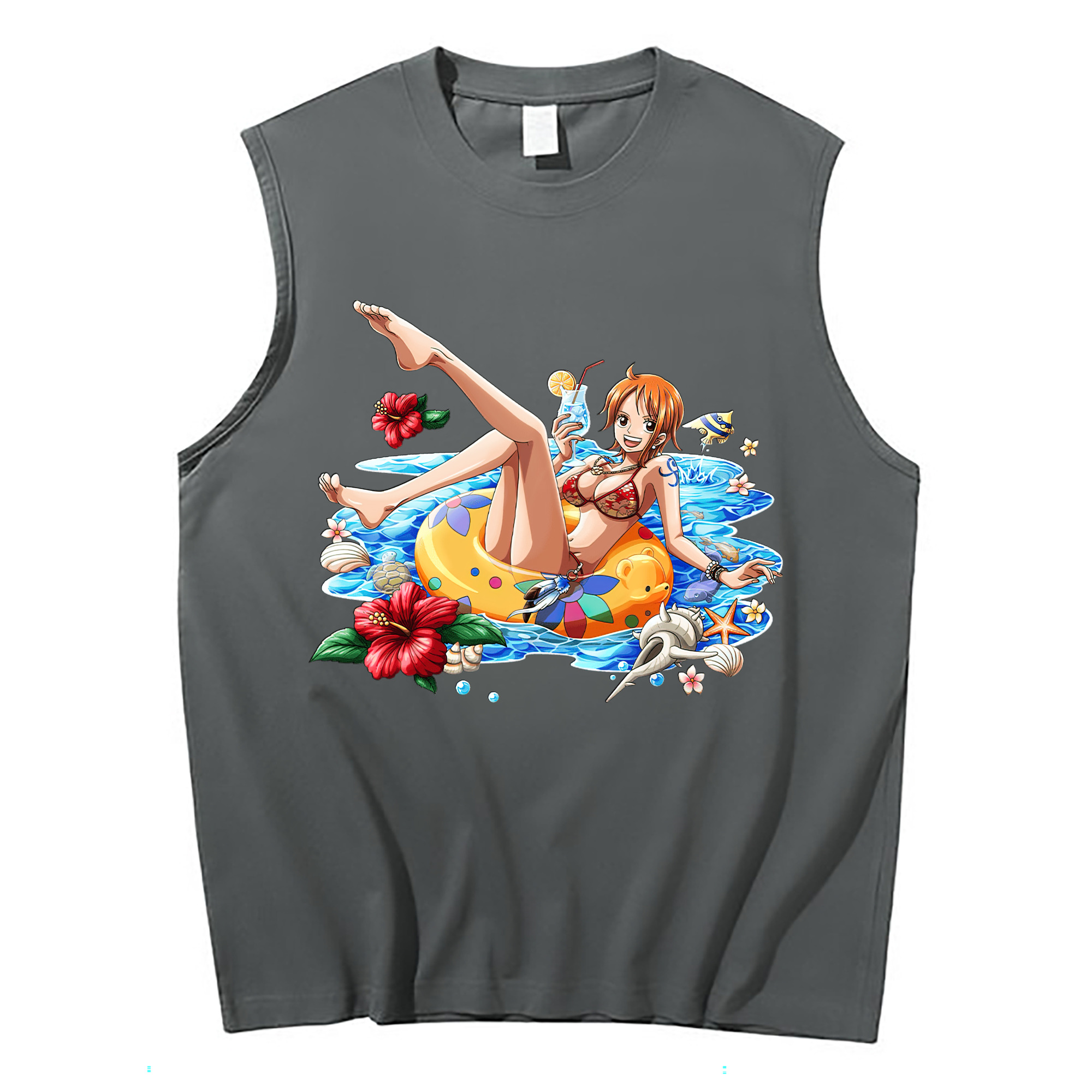 ワンピース ナミ ONE PIECE Nami コットン100％タンクトップ（フロントプリント）